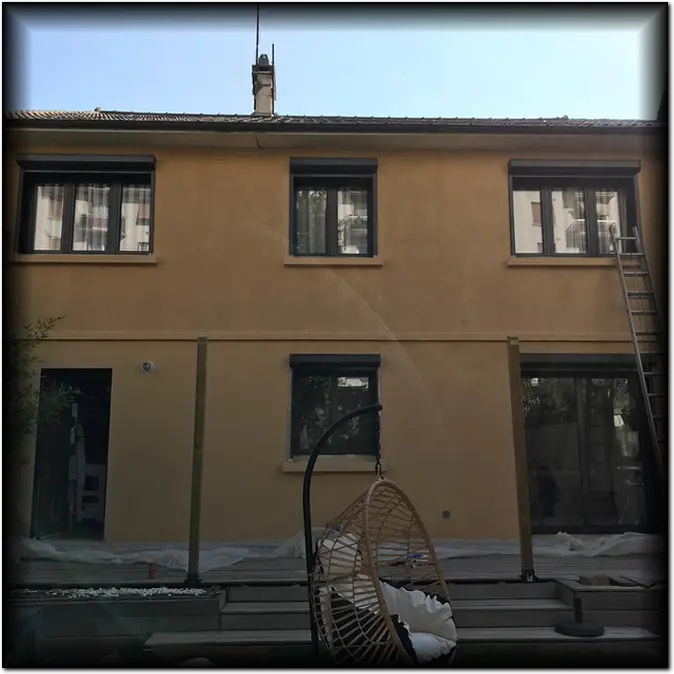 Ravalement de façade, peinture extérieure maison Aubergenville Yvelines 78