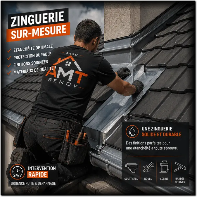 Zinguerie Gouttière Étanchéité Couvreur Aubergenville Yvelines 78